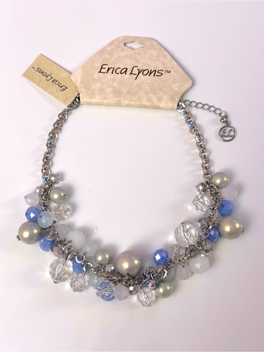 Erica Lyons Chunky Beaded Cluster Statement Necklace - NWT